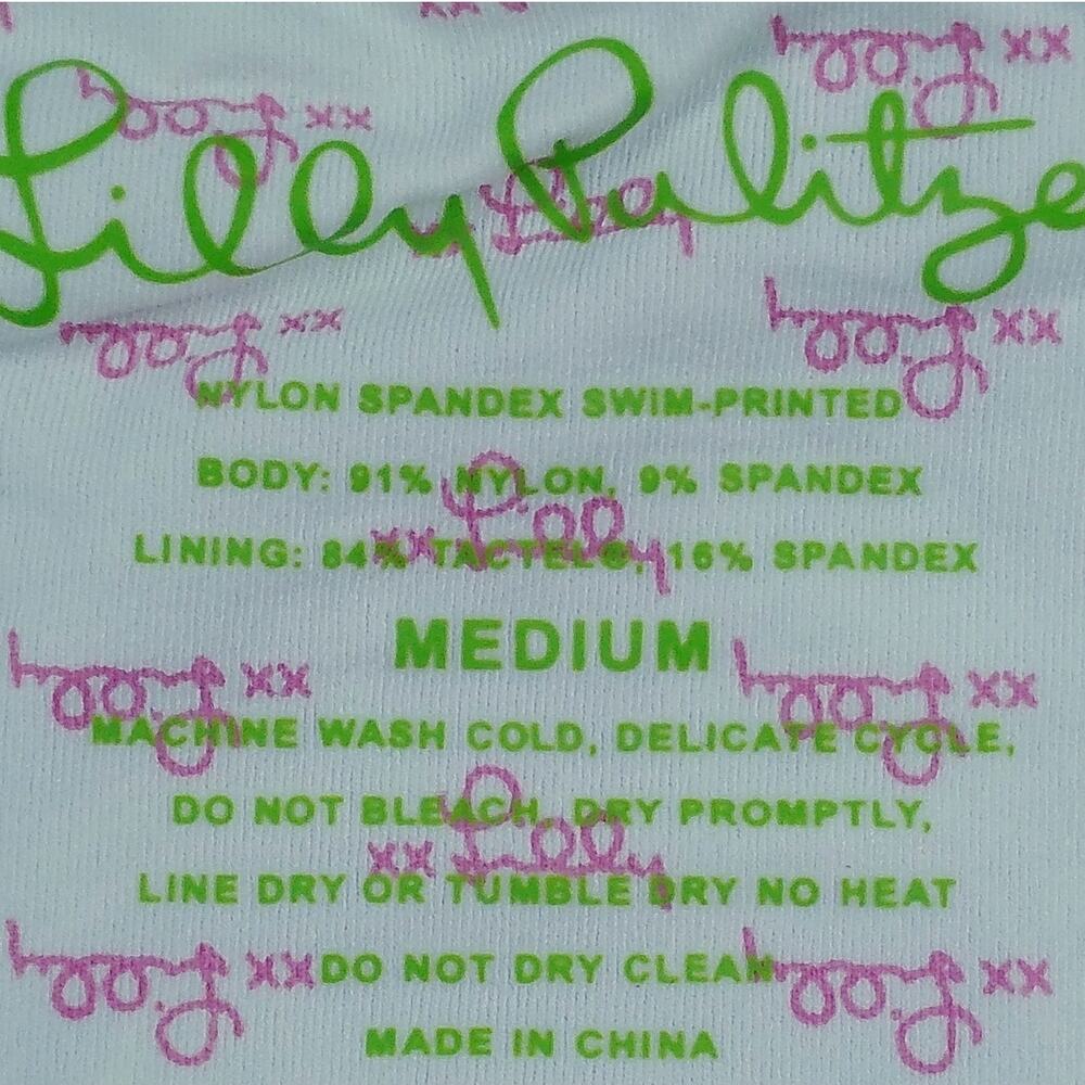 Lilly Pulitzer Green Blue Loopy Elephants Bikini Bottom MEDIUM - Picture 4 of 6